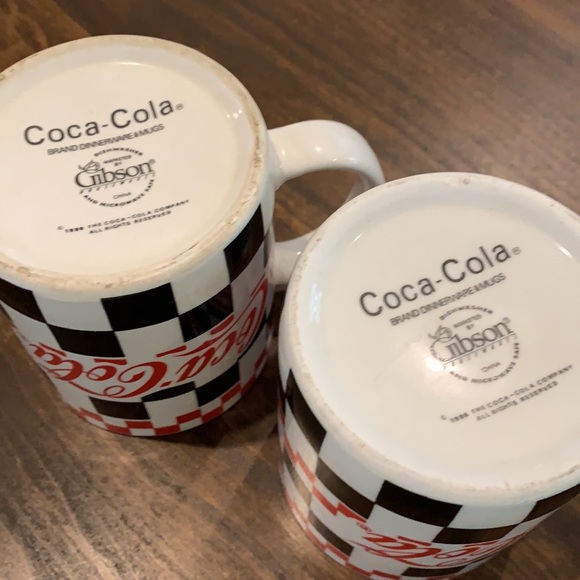 Vintage Coca Cola Checkered Coffee Mug - By Gibson - Picture 2 of 3